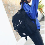 Cat Schoolbags Casual Women Backpack Canvas School book Bag for Girls Back Pack