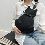 Cat Shoulder Bag Women's Casual Cartoon Crossbody Bag Handbag