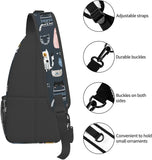 Cat Sling Bag Travel Crossbody Backpack Shoulder Pack Chest Hiking Daypack