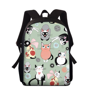 Cats Orthopedic Backpack for Kids 15 Inch Mochila