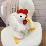 Chickens Shape Bag Zipper Crossbody Purse Soft Fleece Shoulder Bag