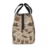 Chihuahua Puppy Insulated Lunch Tote Bag for Women Dog Lover