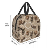 Chihuahua Puppy Insulated Lunch Tote Bag for Women Dog Lover