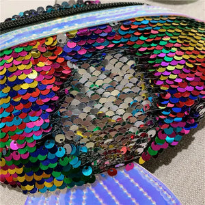 Girls Sequin Waist Bag Coin Purse Single Shoulder Bag