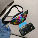 Girls Sequin Waist Bag Coin Purse Single Shoulder Bag