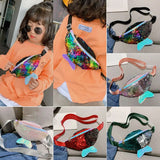 Girls Sequin Waist Bag Coin Purse Single Shoulder Bag
