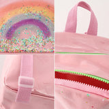 Children Rainbow School Bag PVC Sequins Sweet Backpack Girls Kids Small Rucksack