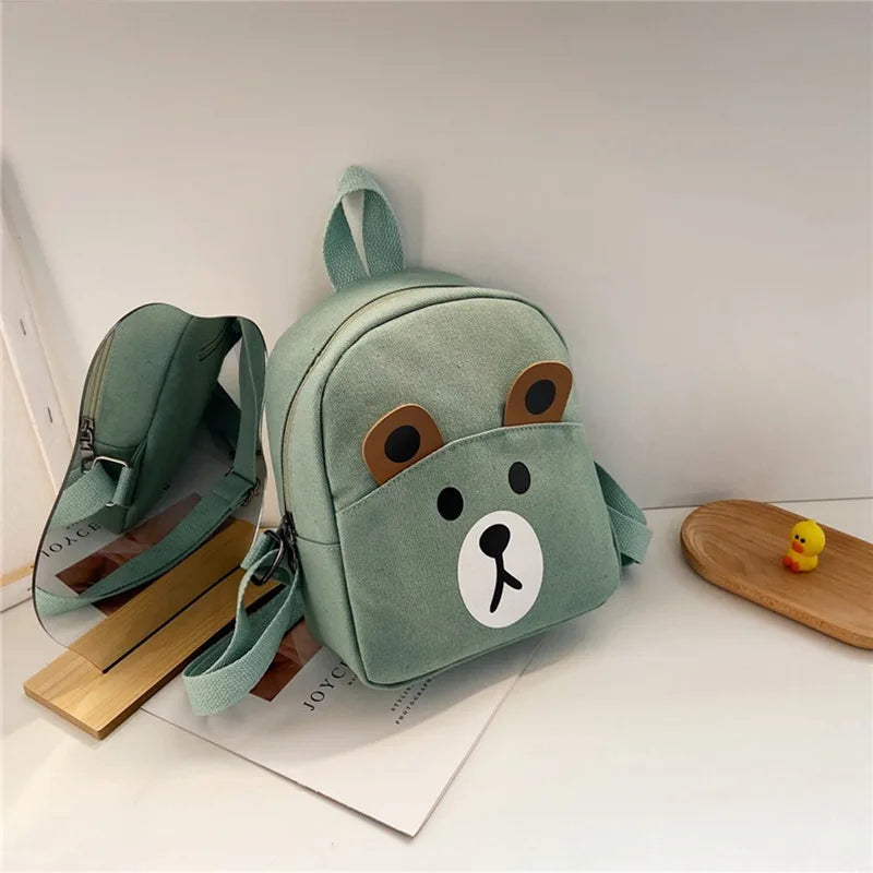 3D Cartoon Animal Plush Kids Backpack Kindergarten Boys Girls Schoolbags