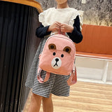 3D Cartoon Animal Plush Kids Backpack Kindergarten Boys Girls Schoolbags
