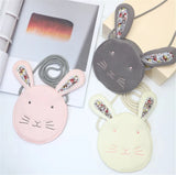 Kids Pink/Beige/Grey Rabbit Satchel Messenger Bag