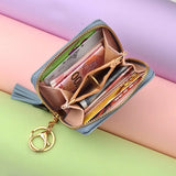 Coin Purse Tassels Zipper Flap Wallet Women Purses Heart Moneybags