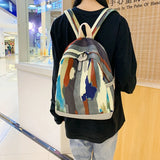 Graffiti Camo Backpack Female Schoolbag Nylon Travel Rucksack Teen Girl Bag