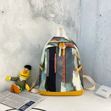 Graffiti Camo Backpack Female Schoolbag Nylon Travel Rucksack Teen Girl Bag
