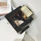 Colorful Cube Box Shoulder Handbags Women Girl Tote Mini Phone Bag