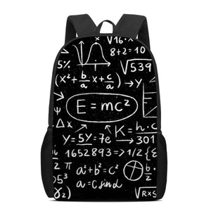 Equations Pattern Schoolbag for Girls Boys Back Pack Student School Bag