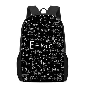 Equations Pattern Schoolbag for Girls Boys Back Pack Student School Bag
