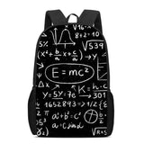 Equations Pattern Schoolbag for Girls Boys Back Pack Student School Bag