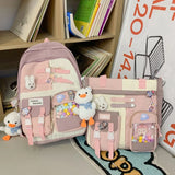 Contrast Colors Backpack Large Capacity Shoulder Bag