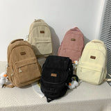 Corduroy Woman Backpack School Book BagPack