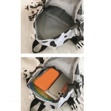 Cow Print Backpack with Pendants Small Rucksack