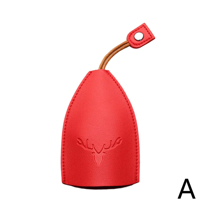 Christmas Elk Key Wallet - Leather Keychain Pouch