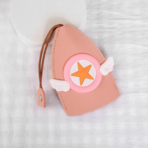 Cute Cartoon Leather Keychain Pouch