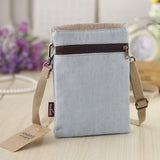 Canvas Cross-body Shoulder Bag for Mobile Phone
