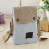 Canvas Cross-body Shoulder Bag for Mobile Phone