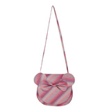 Cartoon Bowknot Crossbody Bag for Kids, PU Leather Handbag