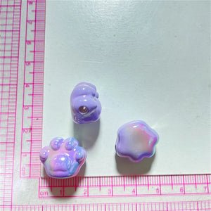 Colorful Cat Claw Hair Ornament Round Beads Bracelet Chain DIY Kit