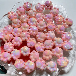 Colorful Cat Claw Hair Ornament Round Beads Bracelet Chain DIY Kit