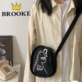 Dinosaur Canvas Small Crossbody Messenger Bag for Women Girls