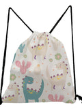 Dinosaur Drawstring Bag Girls Backpack Teenager Storage Bags