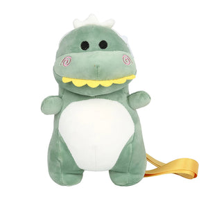 Dinosaur Shoulder Bag Winter Women Cartoon Lovely Fluffy Crossbody Messenger Bag