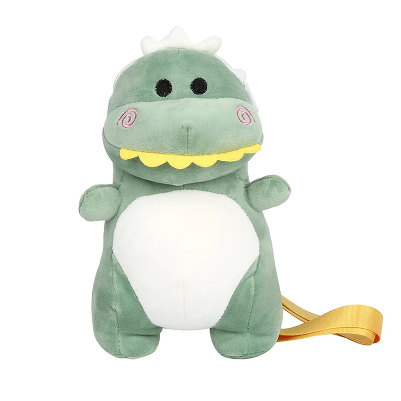 Dinosaur Shoulder Bag Winter Women Cartoon Lovely Fluffy Crossbody Messenger Bag