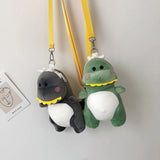 Dino Shoulder Bag Women Fluffy Crossbody Messenger Plush Chest