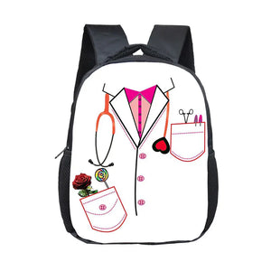Doctor Nurse Uniform Print Backpack School Bags for Kids