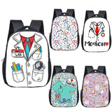 Doctor Nurse Uniform Print Backpack School Bags for Kids