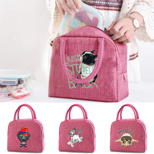Dog Lunch Bags Cooler Picnic Bag Lunch Box Bag School Food Insulated Dinner Bag