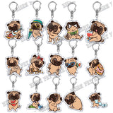 PUG Keychain Cartoon Pet Pendant Pet Lover Gift
