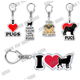 PUG Keychain Cartoon Pet Pendant Pet Lover Gift