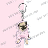 PUG Keychain Cartoon Pet Pendant Pet Lover Gift