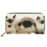 Dog Pattern Long Wallet Zipper Phone Bag Animal Clutch Tote Bag
