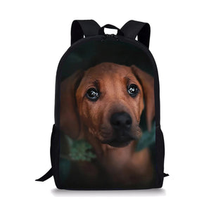 Dog Print Bookbag Boys Girls School Bags Children Backpacks For Teenagers