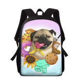 3D Print Kids Backpack Dog Puppy Book Bag Student School Bags For Boys Girls