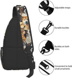 Dog Sling Bag Crossbody Chest Daypack Women Shoulder Bag