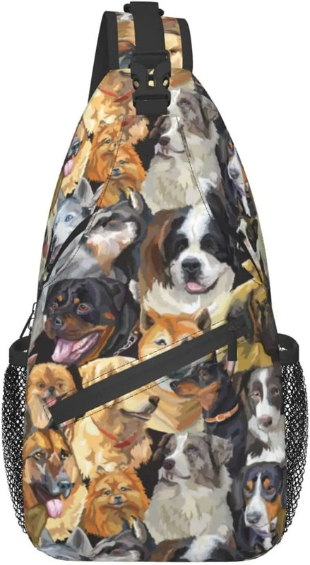 Dog Sling Bag Crossbody Chest Daypack Women Shoulder Bag