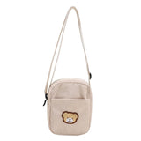 Doll Canvas Crossbody Bag Small Phone Purse Handbag Shoulder