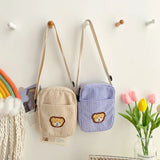 Doll Canvas Crossbody Bag Small Phone Purse Handbag Shoulder
