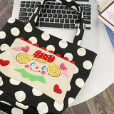 Polka Dot Bucket Bag Women's Shoulder Handbag